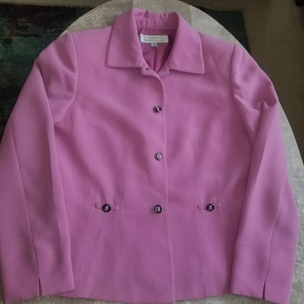 Tahari Orchid Pink Suit Jacket 10